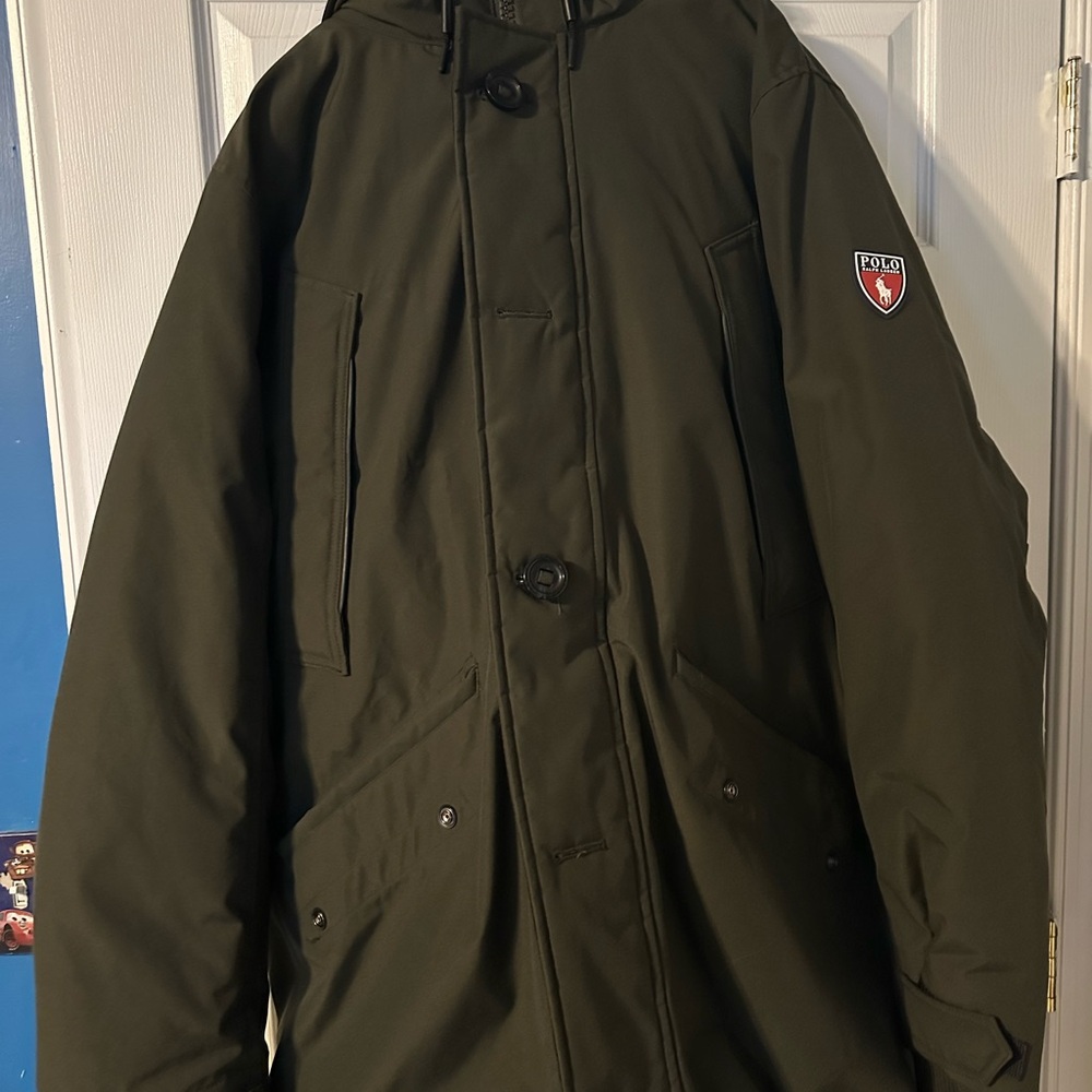Men’s Faux Fur Trim Down Parka